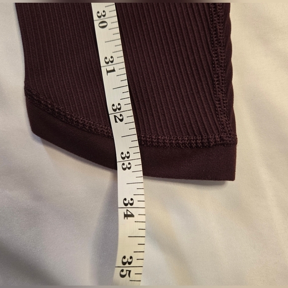 Athleta Elation Crossover Ribbed 7/8 Leggings Asymmetrical Cuff Women’s Size Med - Picture 2 of 5